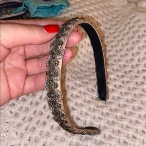 Taupe color, beaded headband. Only worn once.